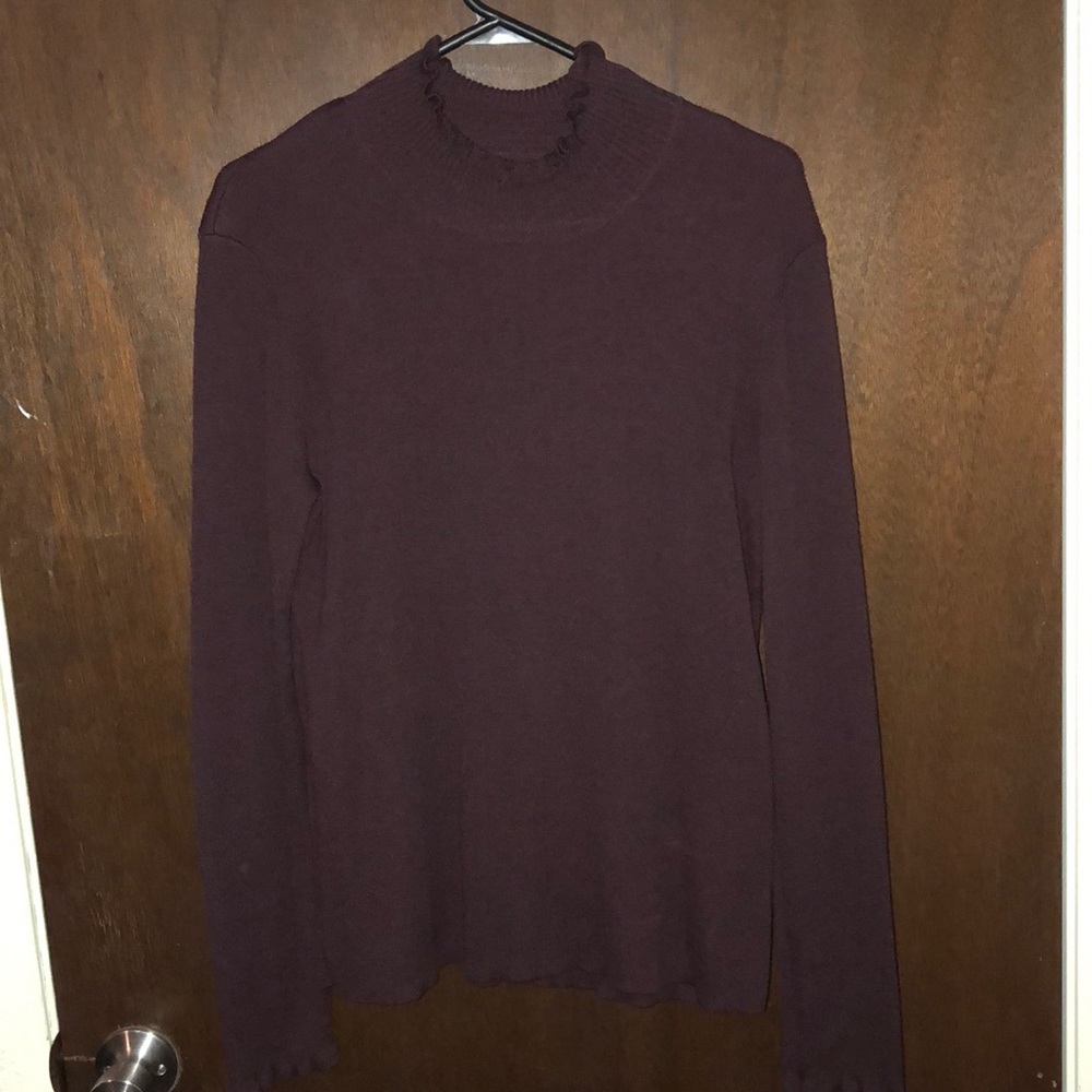 Maroon long sleeve top